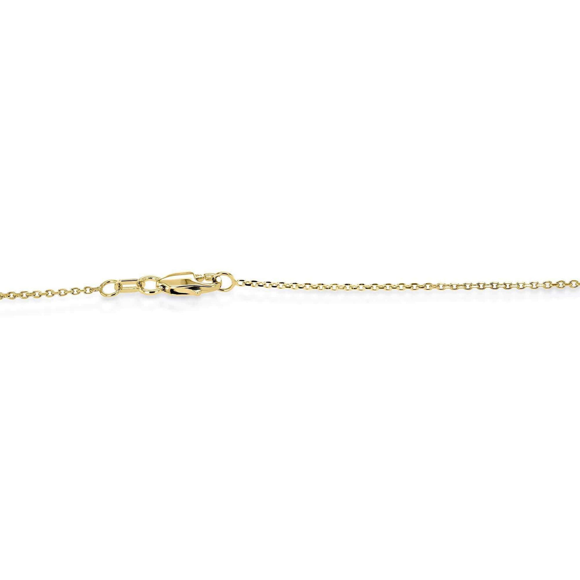 Kobelli Lab Grown Diamond Solitaire Bezel Gold Necklace