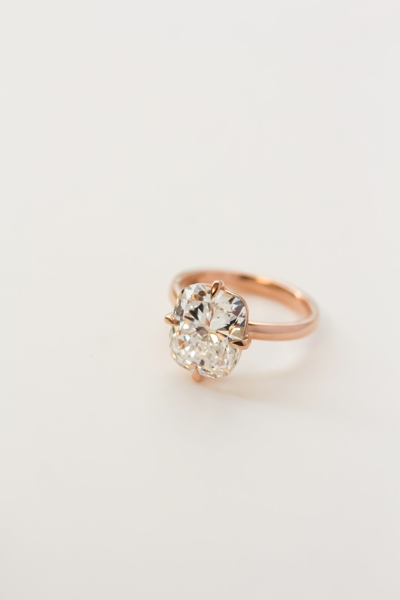 Kobelli Custom NESW Solitaire 4ct Cushion Diamond Ring