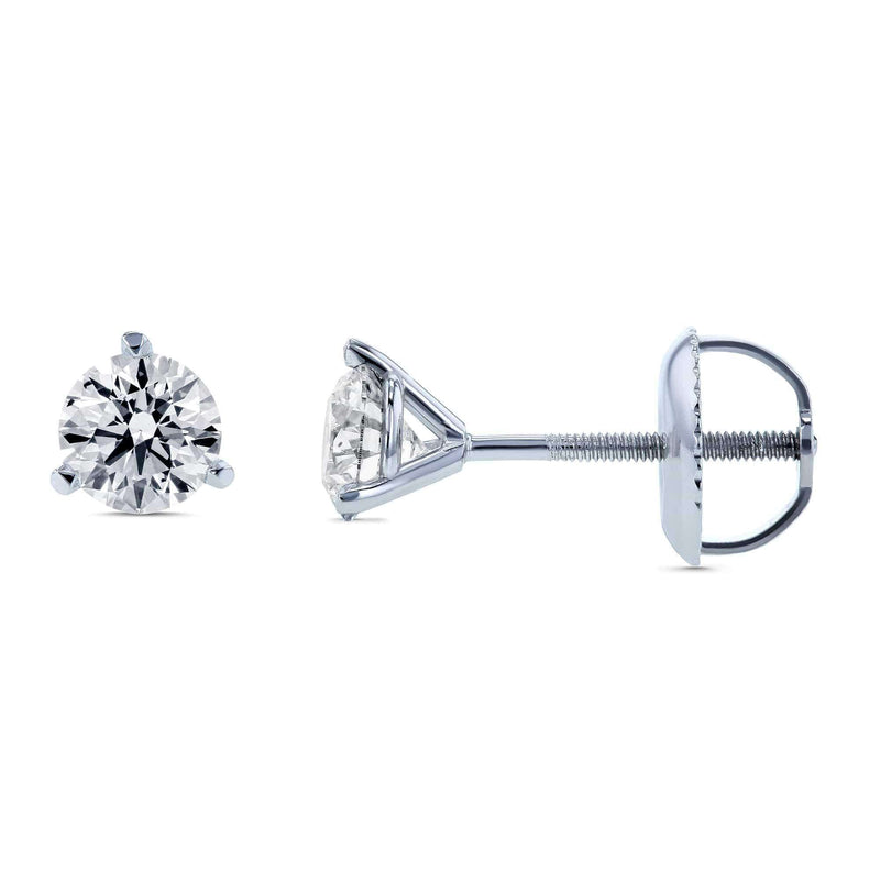 Kobelli Lab skabte diamantskrue tilbage Martini øreringe 3/5ctw i 18k hvidguld (IGI-certificeret) F71407X