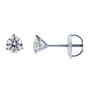 Kobelli Lab Created Diamond Screw Back Martini Stud Earrings 3/5ctw in 18k White Gold (IGI Certified) F71407X