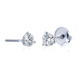 Kobelli Lab Skapade Diamond Screw Back Martini Stud örhängen 3/5ctw i 18k vitguld (IGI Certified) F71407X