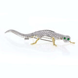 Kobelli [begagnat] Diamond Gecko Brosch 9 1/2 karat TDW 18k Two Tone Gold 71446X