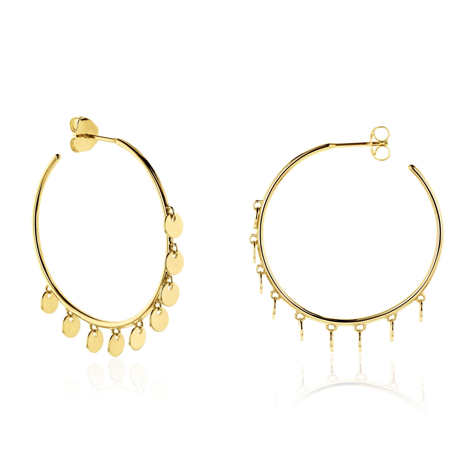 Kobelli Boho Disk Hoop Earrings