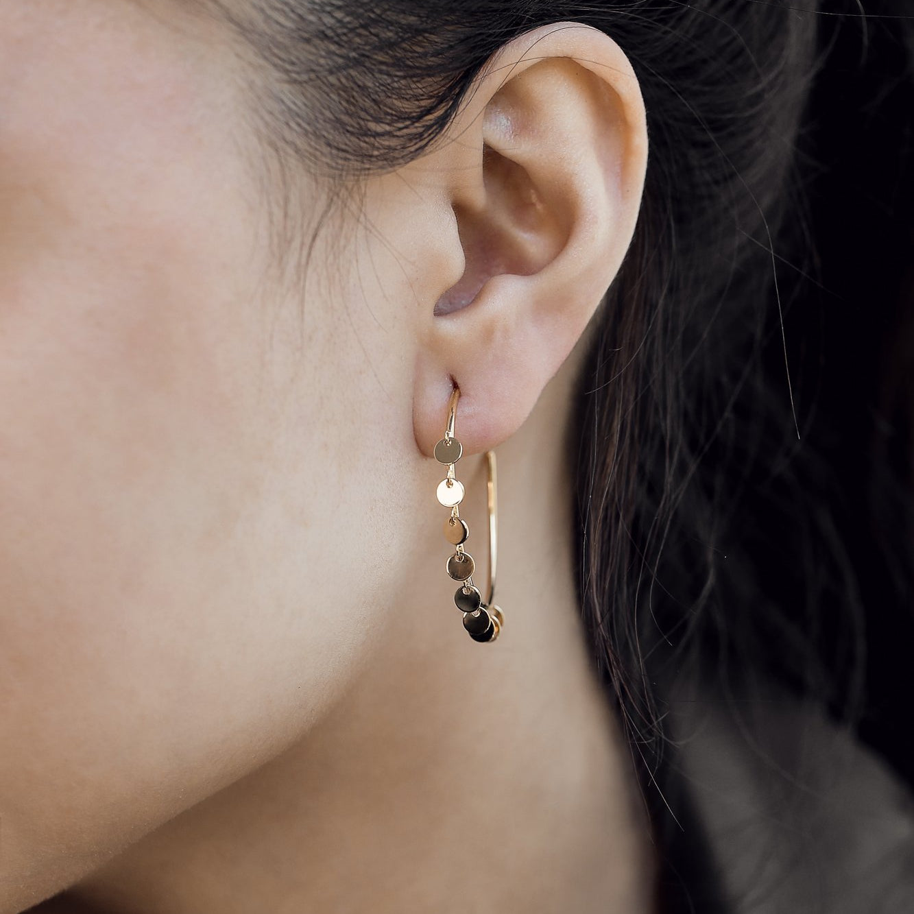 Kobelli Boho Disk Hoop Earrings
