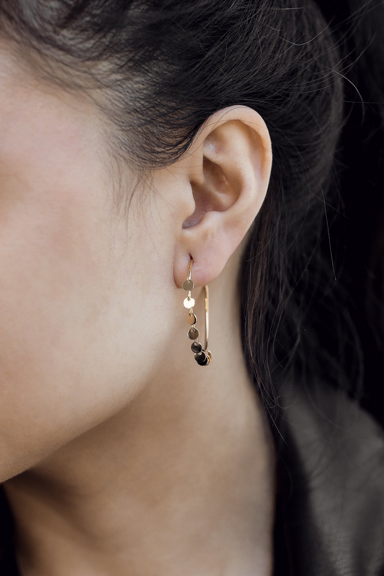 Kobelli Boho Disk Hoop Earrings