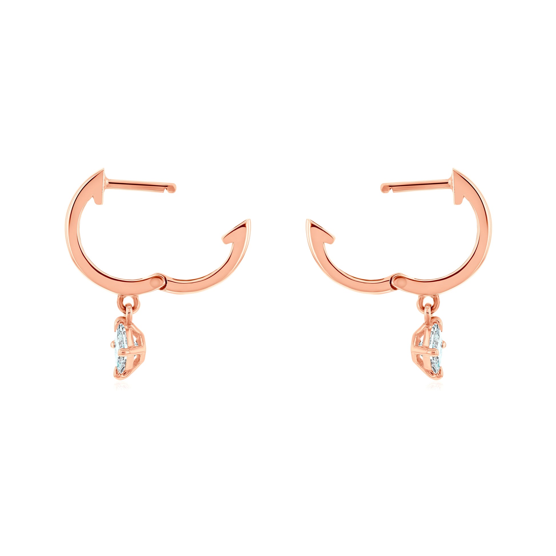Kobelli Diamond Pendant Hoop Earrings