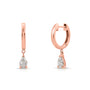 Pear diamond mini hoops