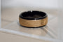 Kobelli 8mm Two Tone Black Ice Finish Mens Ring