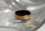 Kobelli 8mm Two Tone Black Ice Finish Mens Ring