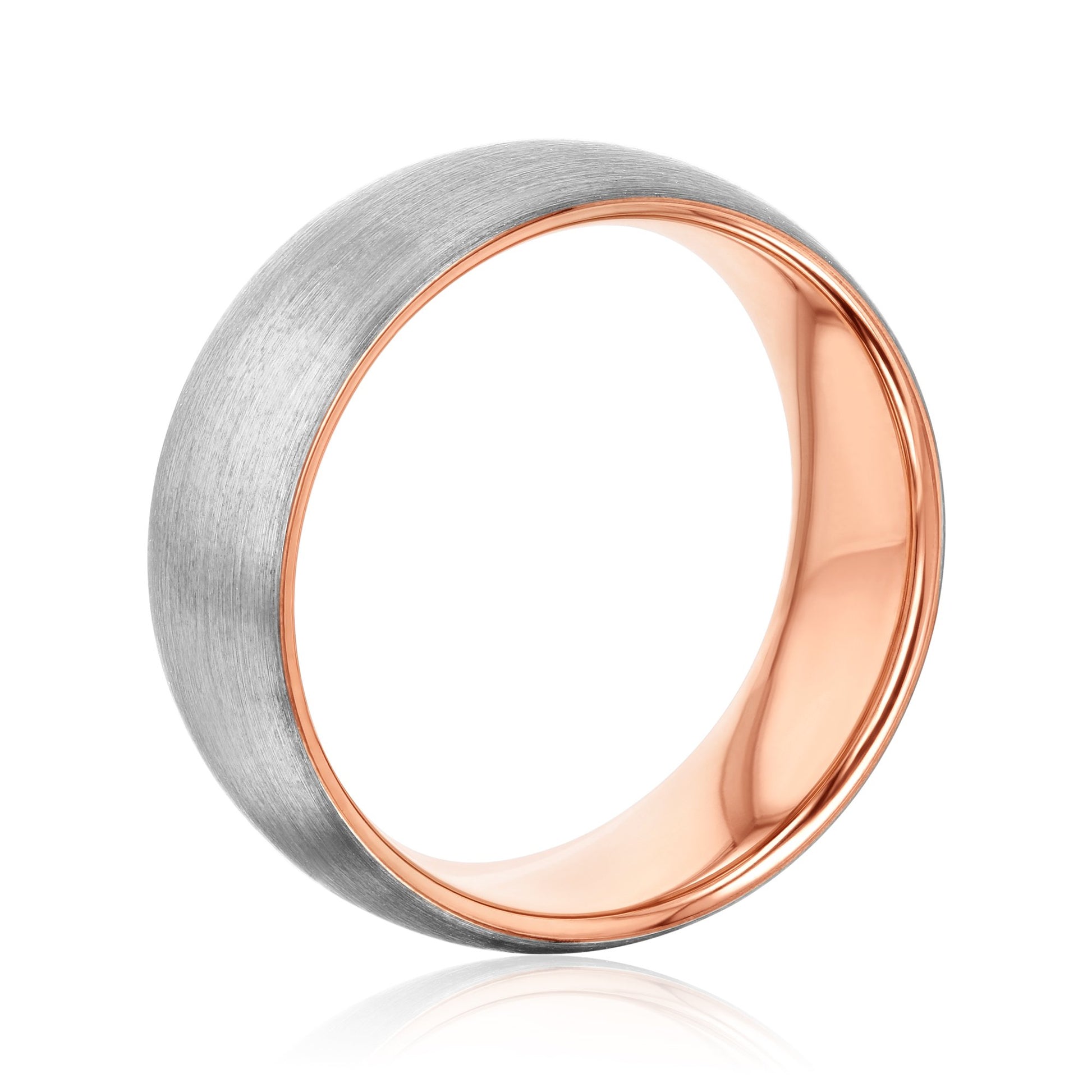 Kobelli 8mm Gun Metal Brushed Finish Men's Band