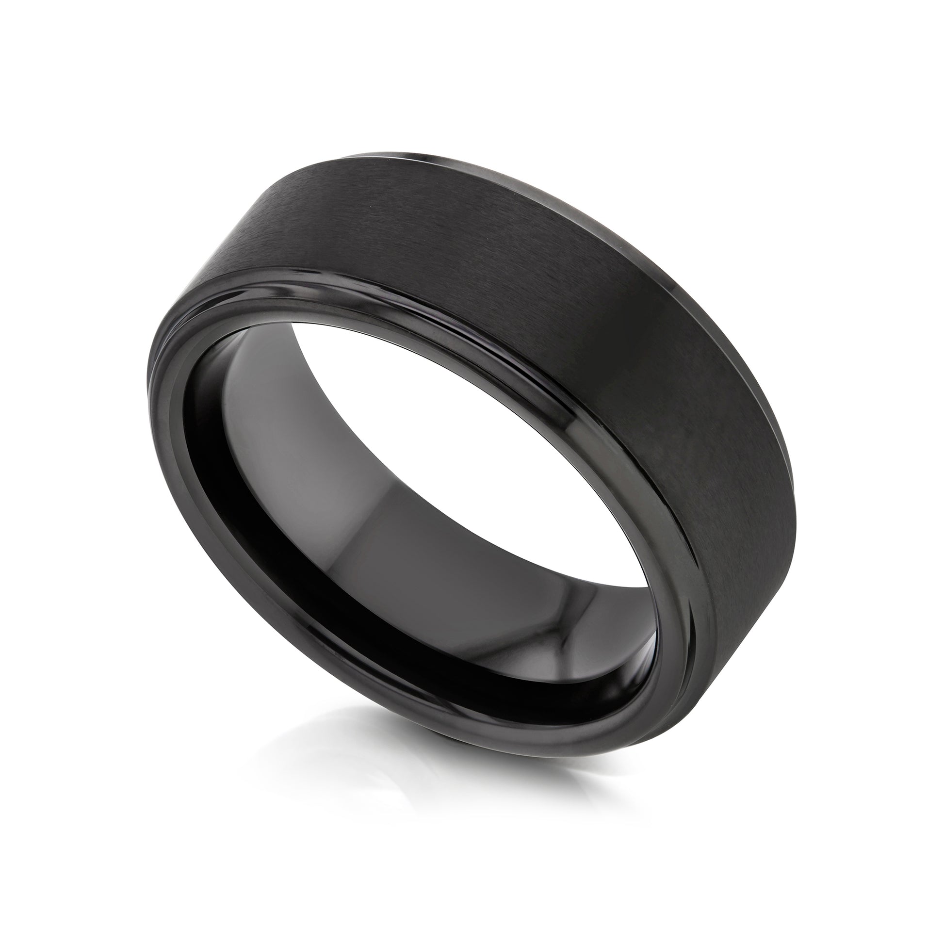 8mm Textured Glossy Sleeve Kyle Ring
