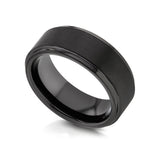carboneto de tungstênio preto texturizado de 8 mm