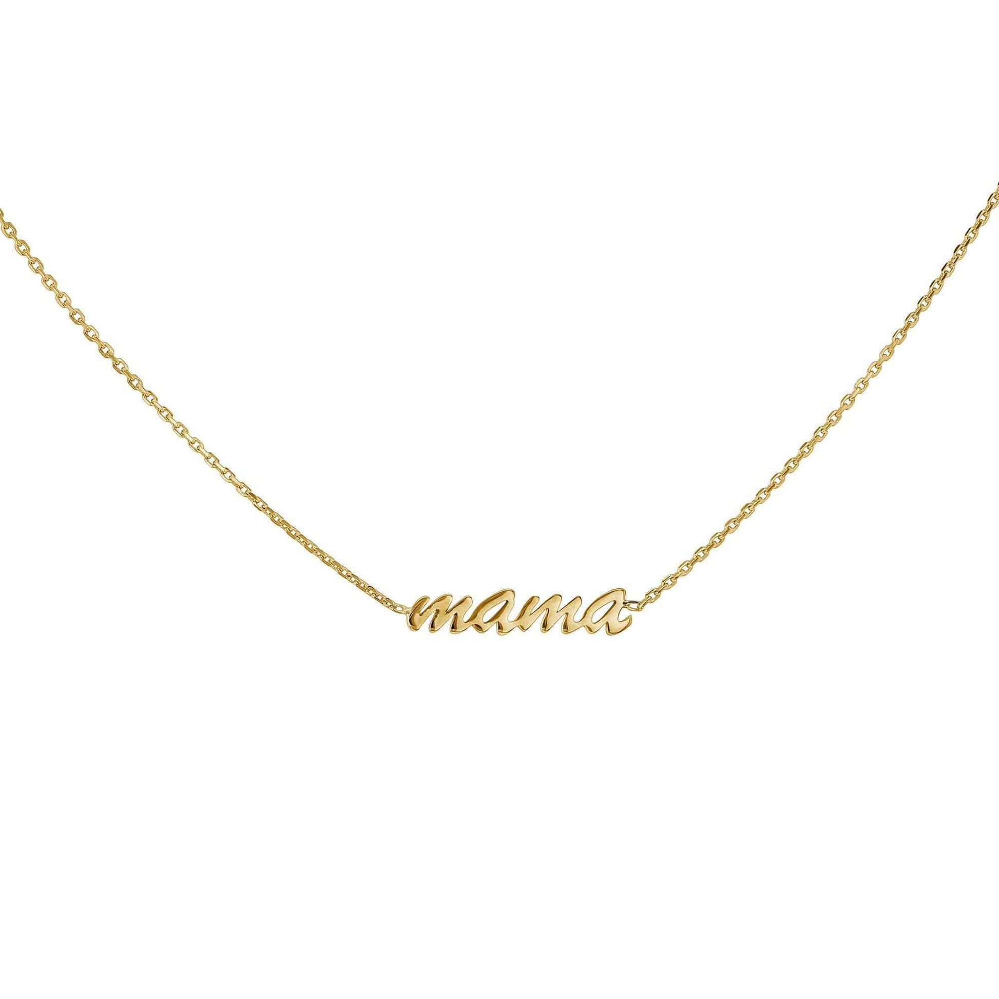Kobelli "Mama" Necklace Solid 14k Gold Choker