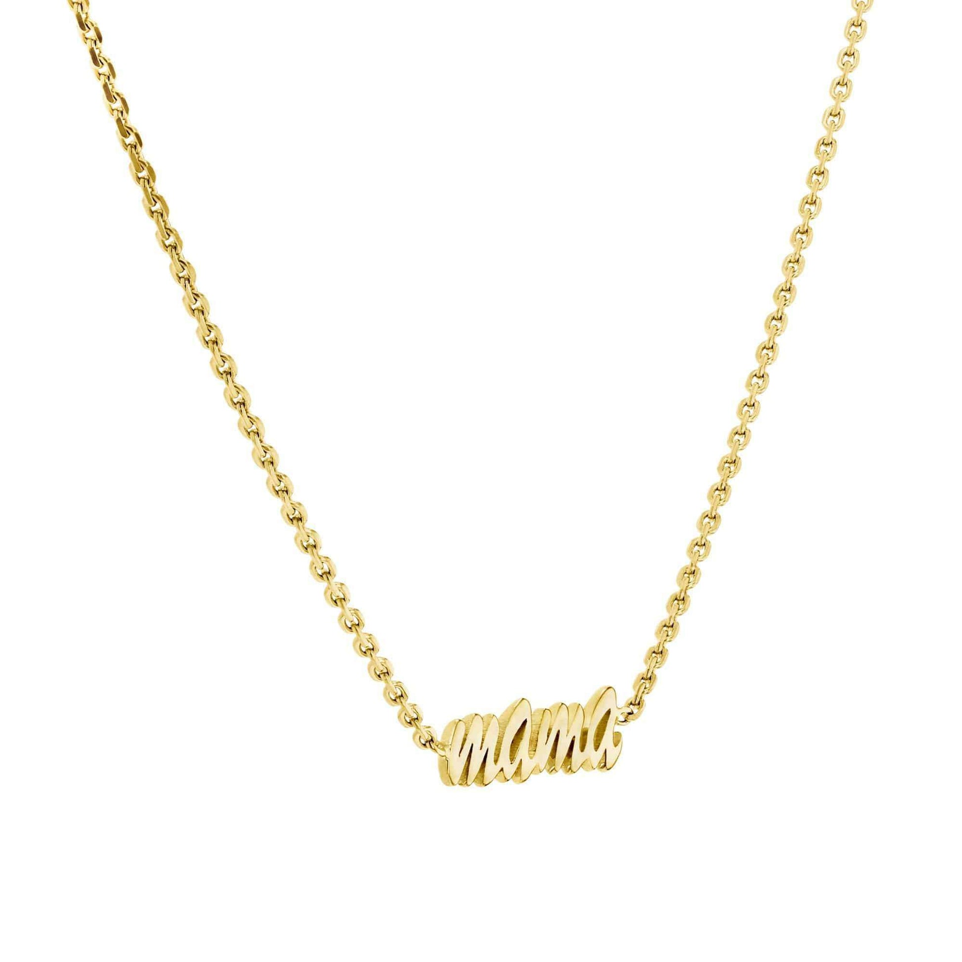 Kobelli "Mama" Necklace Solid 14k Gold Choker