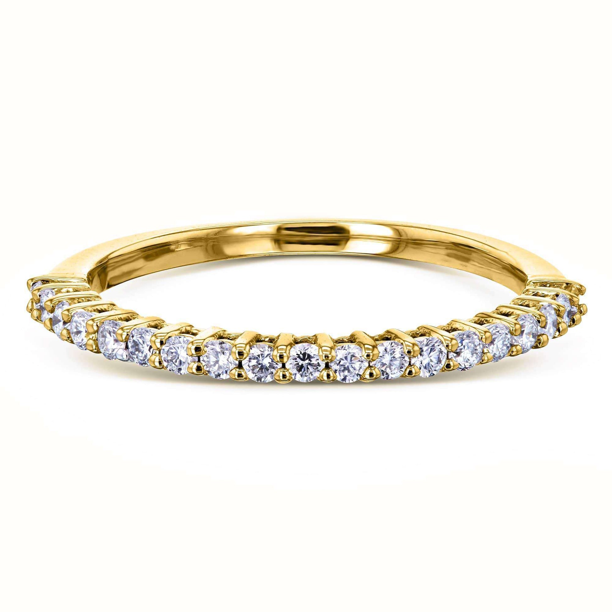 Kobelli One Quarter Carat Lab Grown Diamond Gold Band