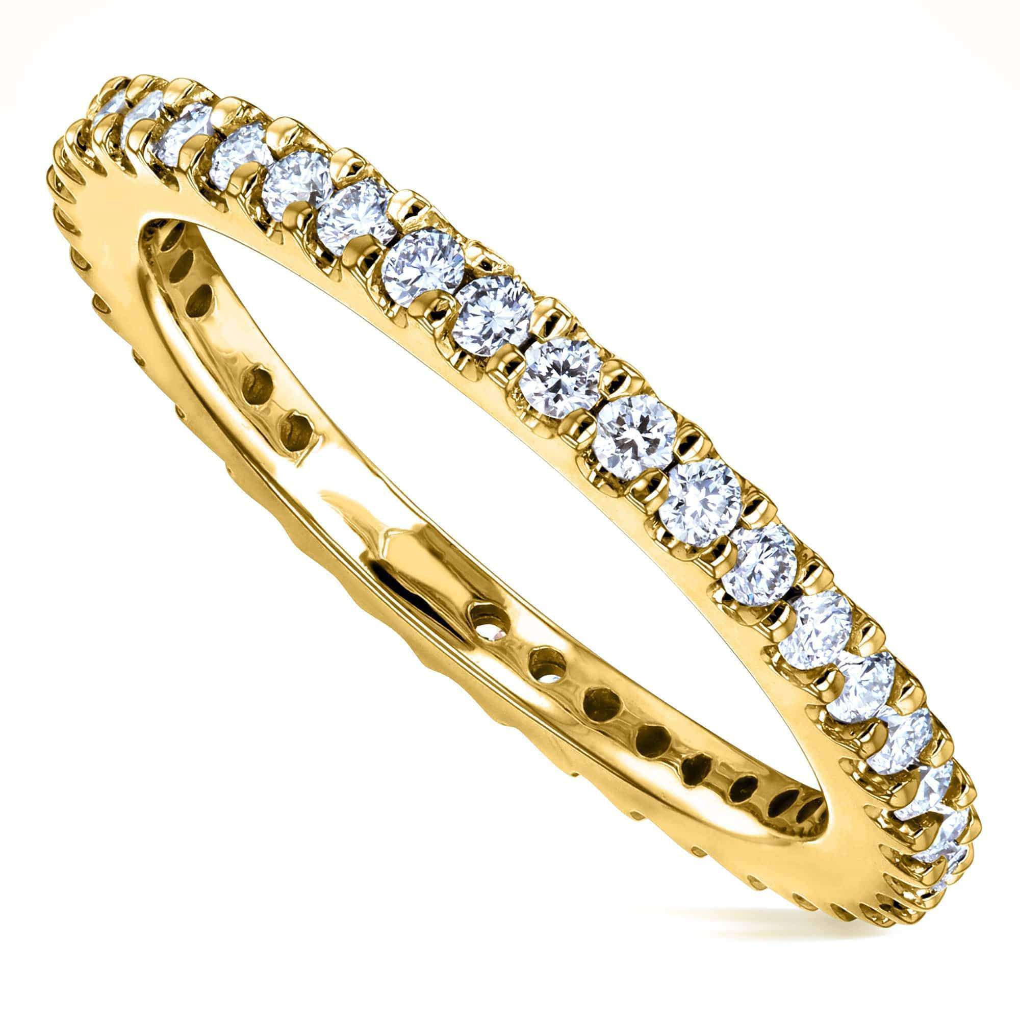 One Half Carat Lab Grown Diamond Eternity Gold Band – Kobelli