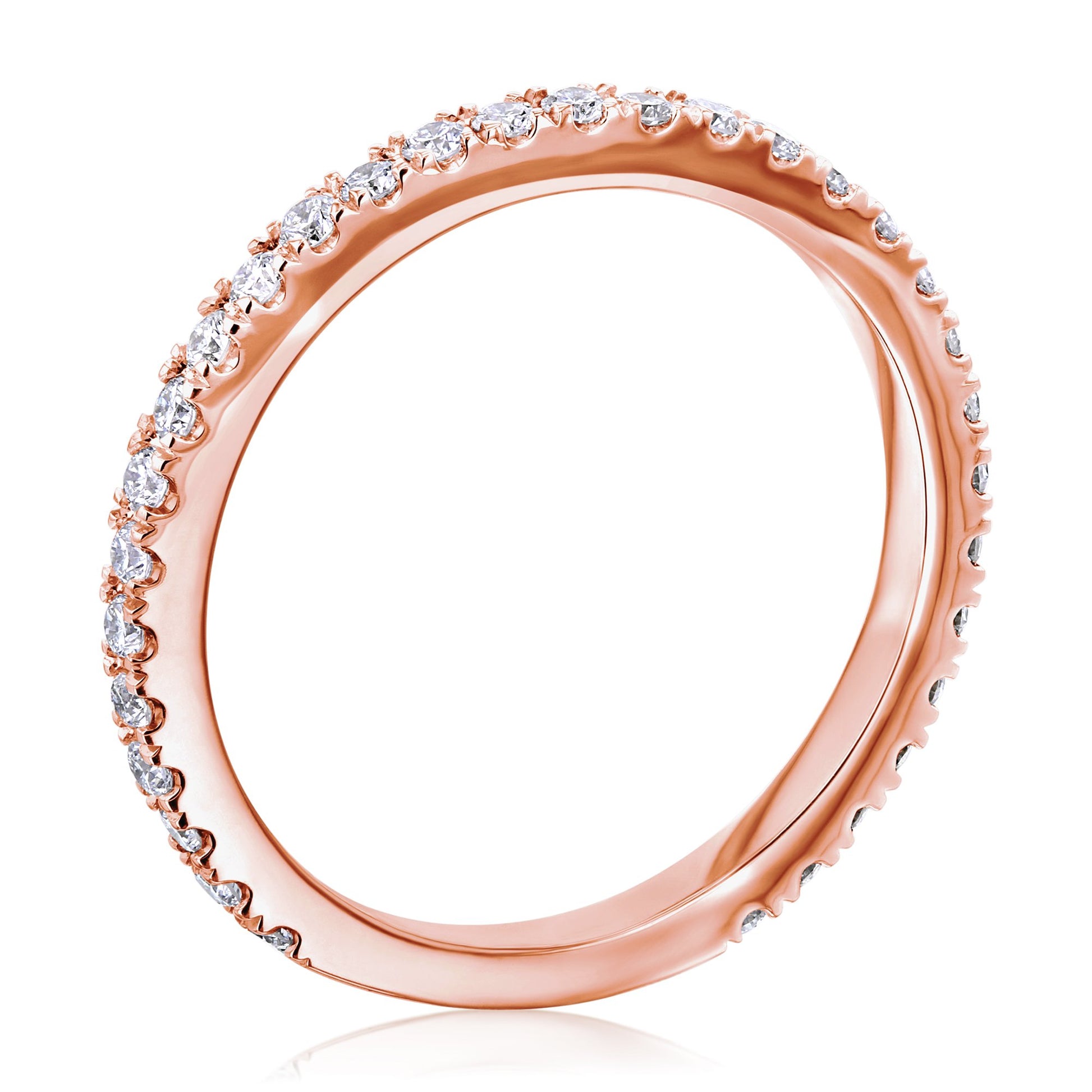 Kobelli 1 CTW Deep U-Prong Natural Diamond Eternity Wedding Band in 14k Gold