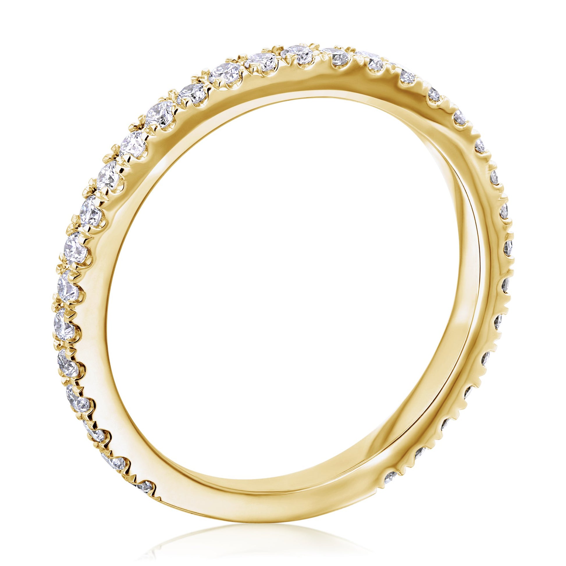 Kobelli 1 CTW Deep U-Prong Natural Diamond Eternity Wedding Band in 14k Gold