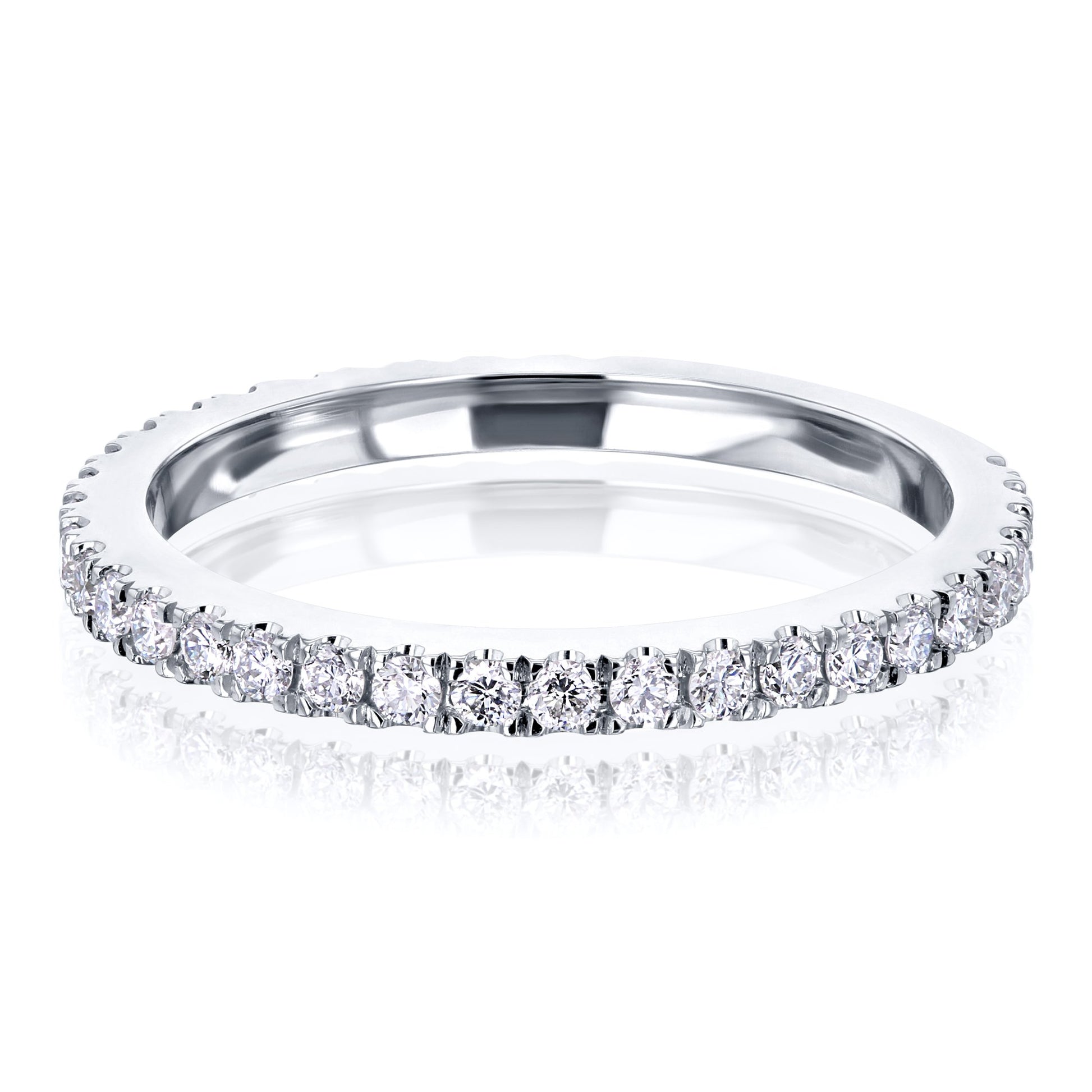 Kobelli 1 CTW Deep U-Prong Natural Diamond Eternity Wedding Band in 14k Gold
