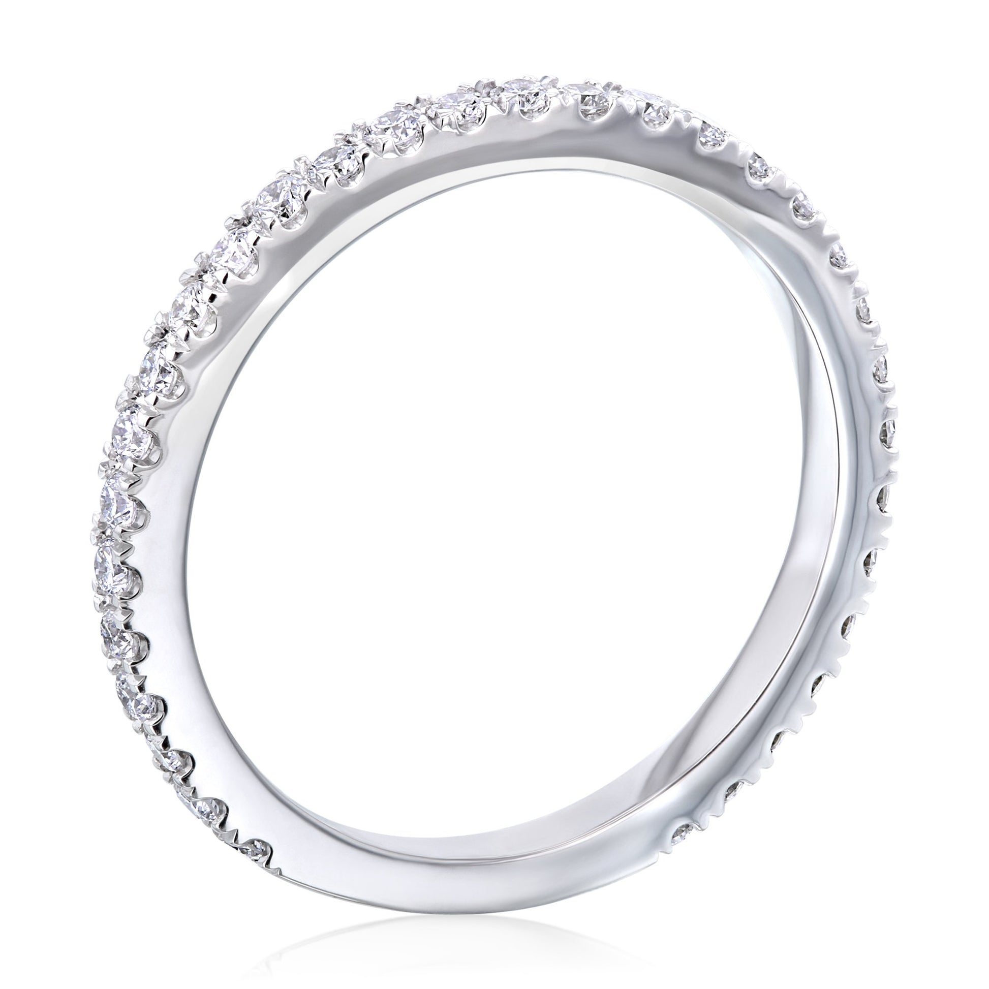 Kobelli 1 CTW Deep U-Prong Natural Diamond Eternity Wedding Band in 14k Gold