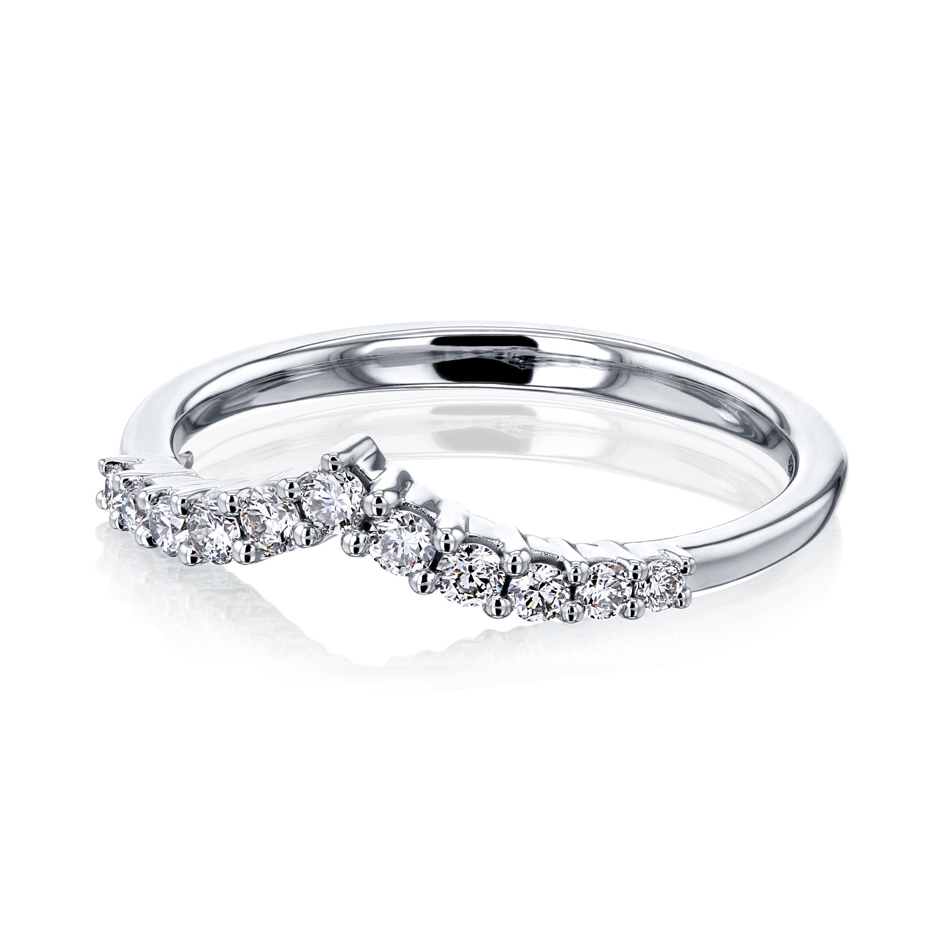 Kobelli Chevron Lab-grown Diamond Ring