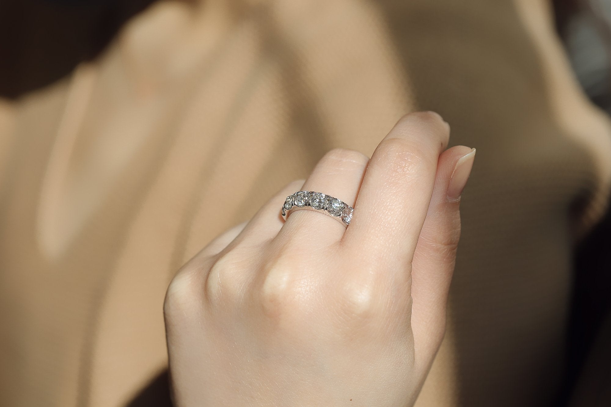 Kobelli Lab Grown Diamond Wide Eternity Band