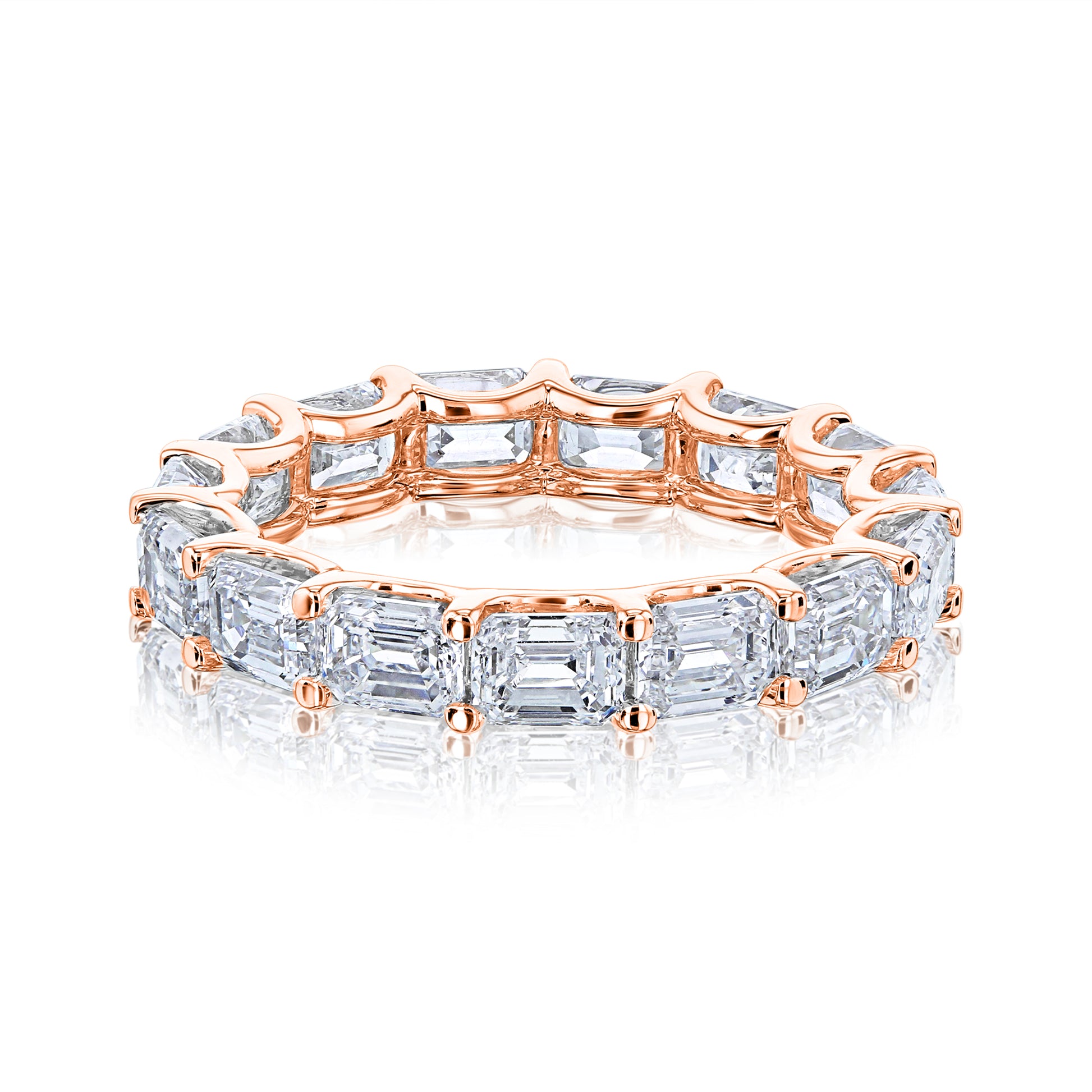 3.75 to 4.75 Carats Lab Grown Diamond Eternity East-West Ring