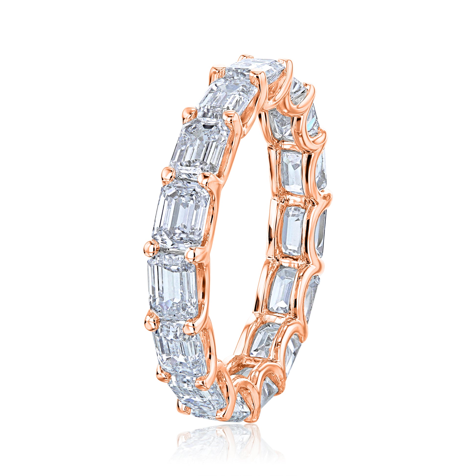 3.75 to 4.75 Carats Lab Grown Diamond Eternity East-West Ring