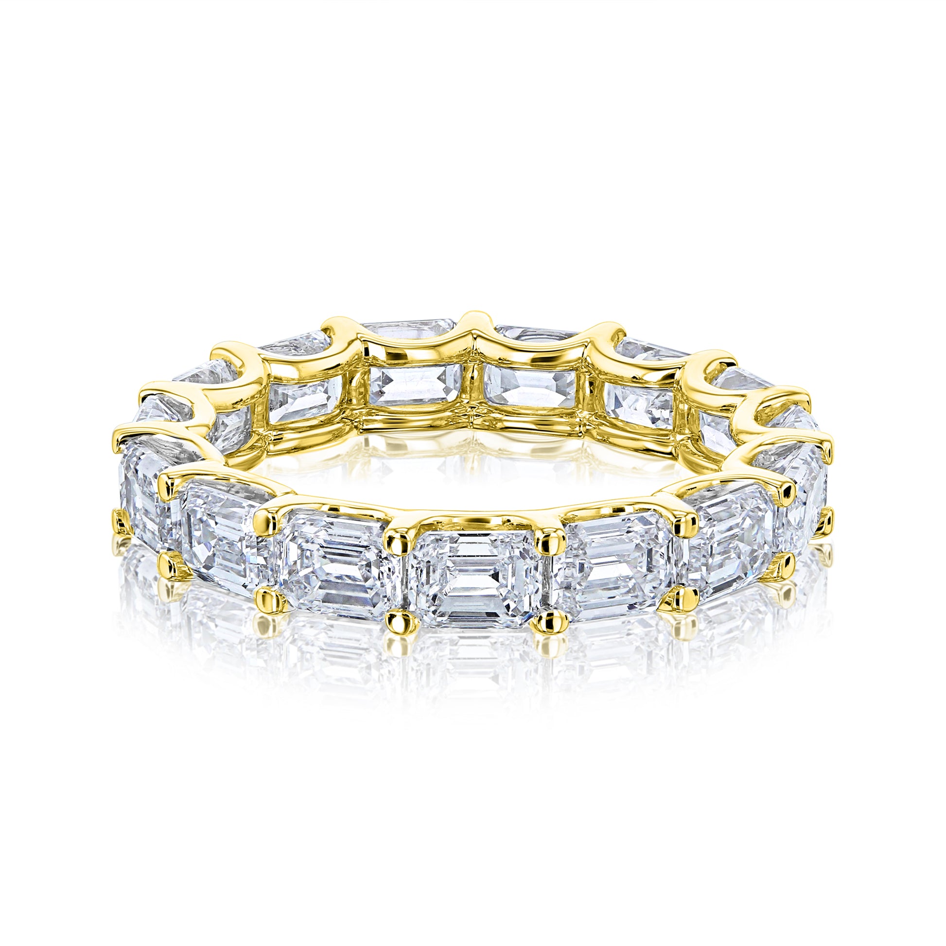 3.75 to 4.75 Carats Lab Grown Diamond Eternity East-West Ring
