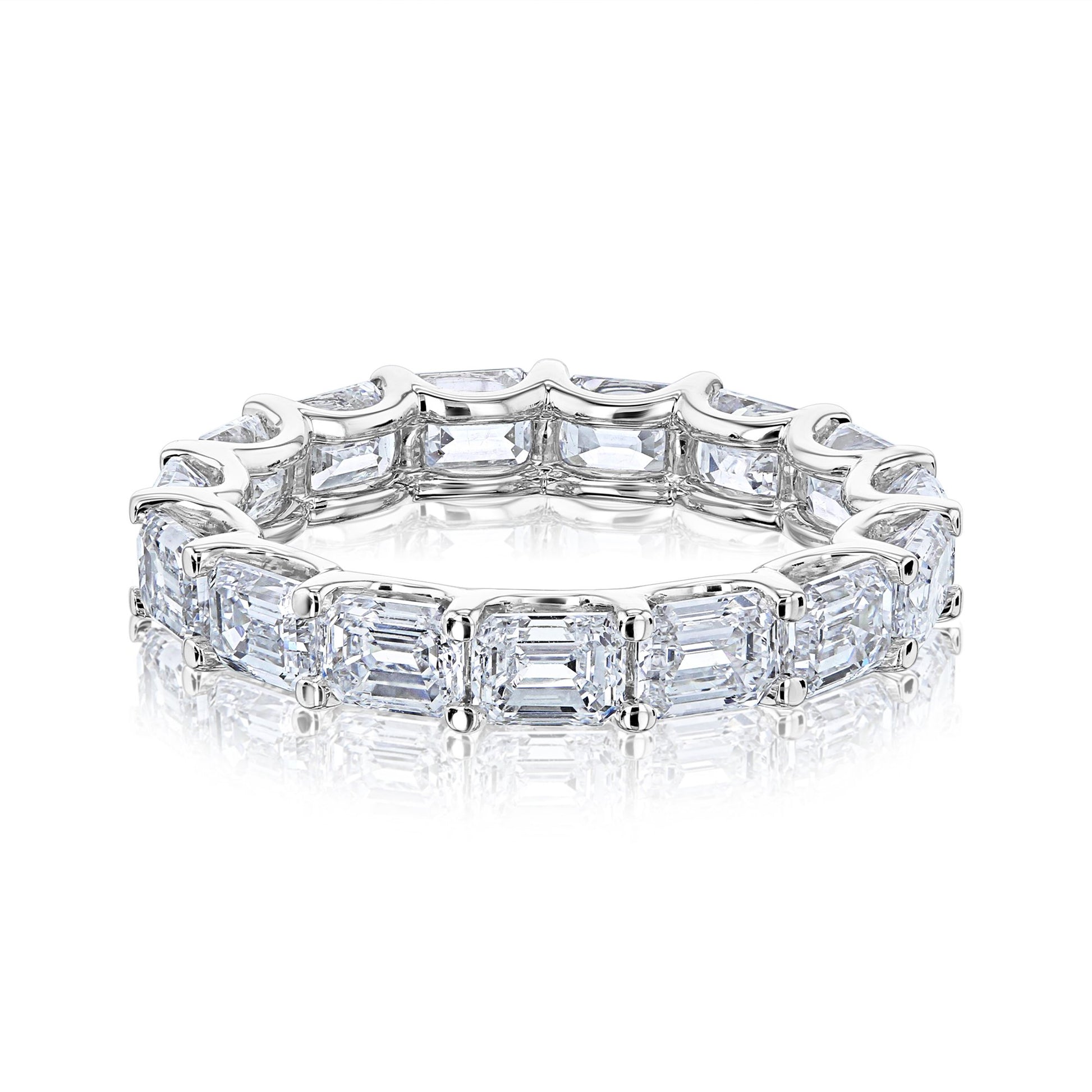 Kobelli East West Emerald Lab Grown Diamond Eternity Band