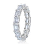 Kobelli East West Emerald Lab Grown Diamond Eternity Band