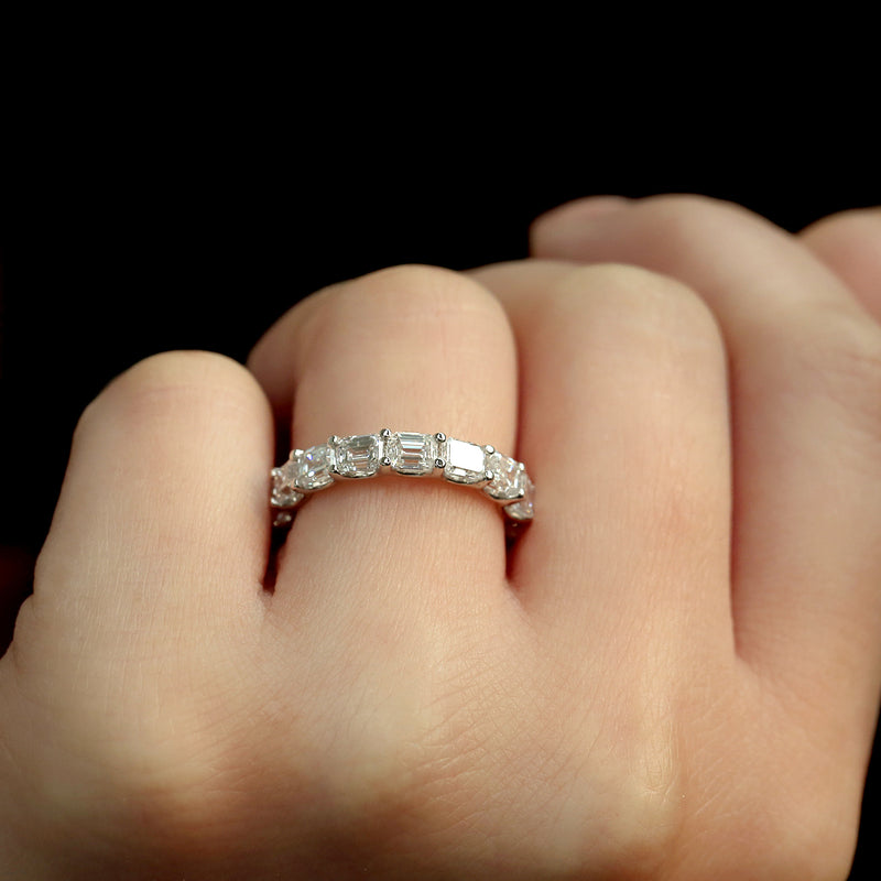 East-West Lab-Grown Diamond Eternity Ring (4x3 mm)