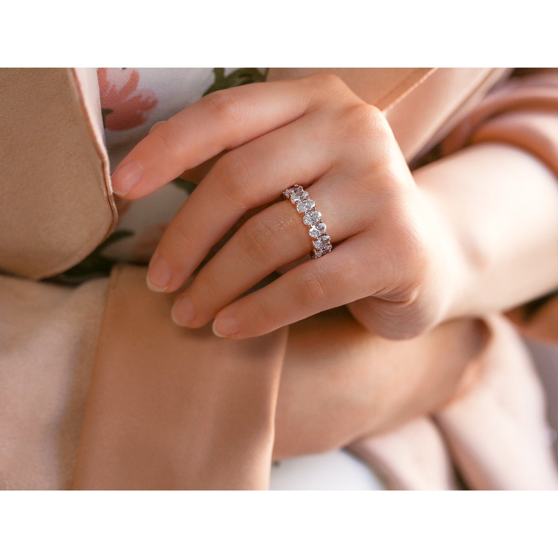 Kobelli Oval Lab Grown Diamond Eternity Band