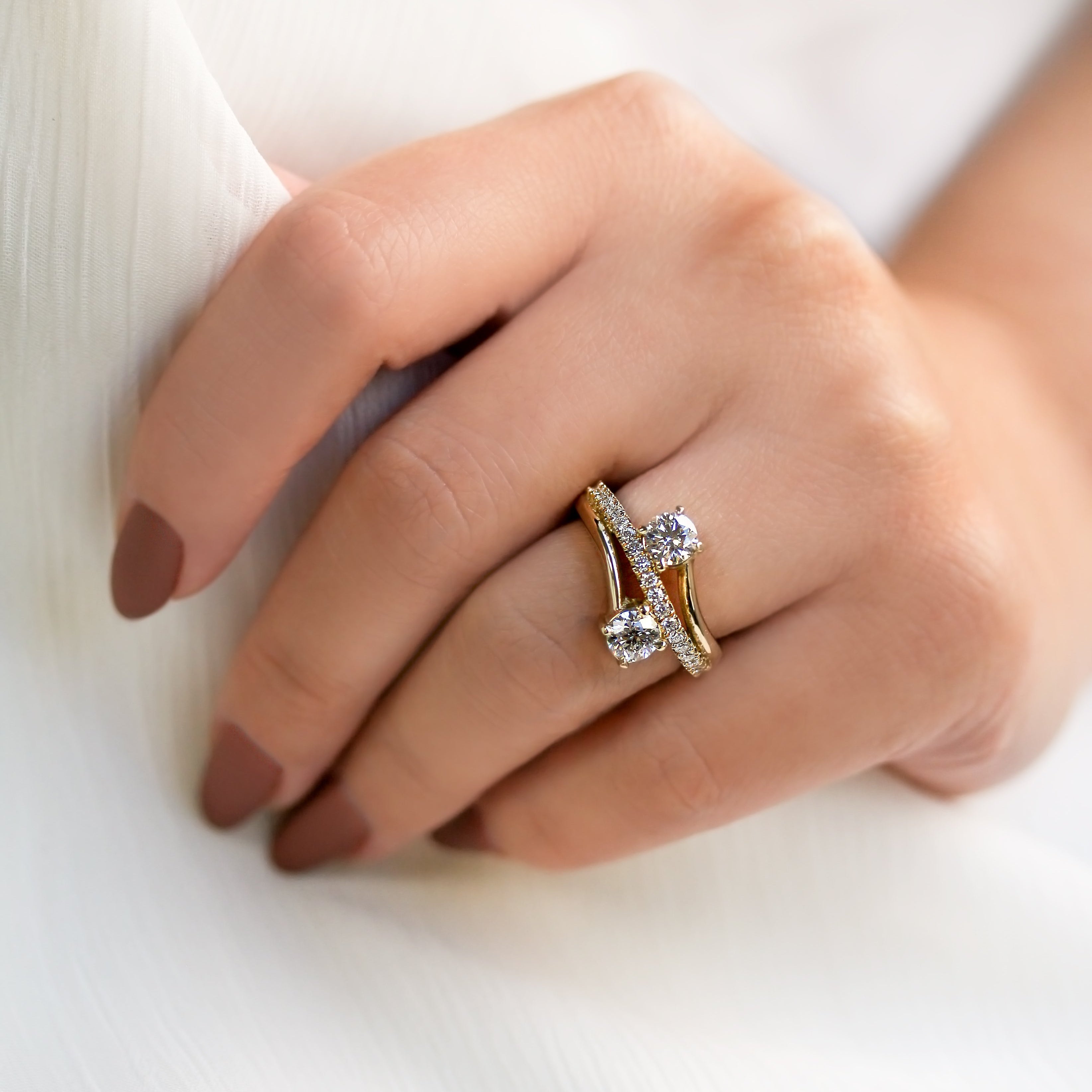 Kobelli Duo Lab-Grown Diamond Ring