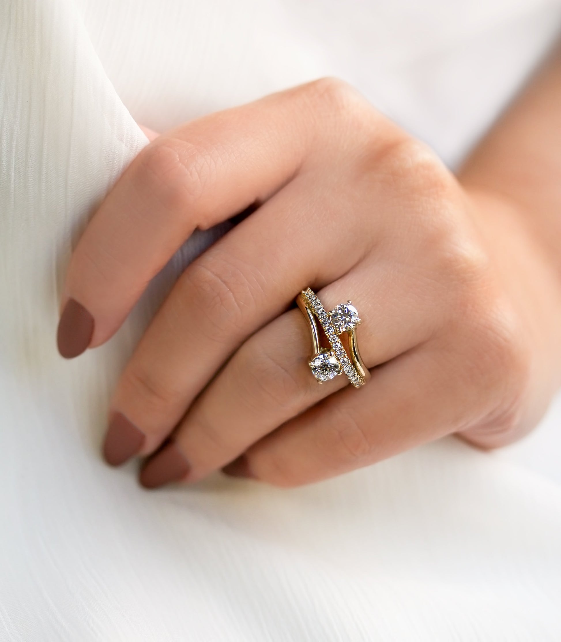 Kobelli Duo Lab-Grown Diamond Ring