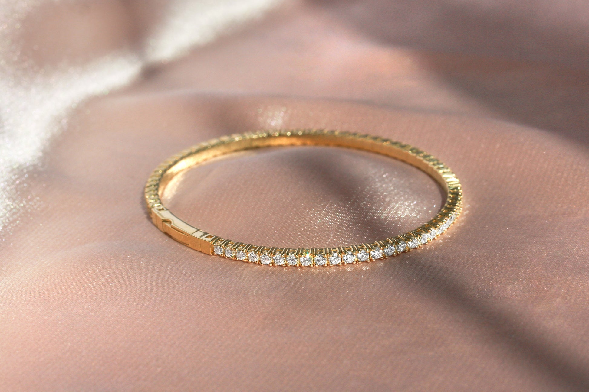 3.45 Carat Lab Grown Diamond Flexible Eternity Bangle