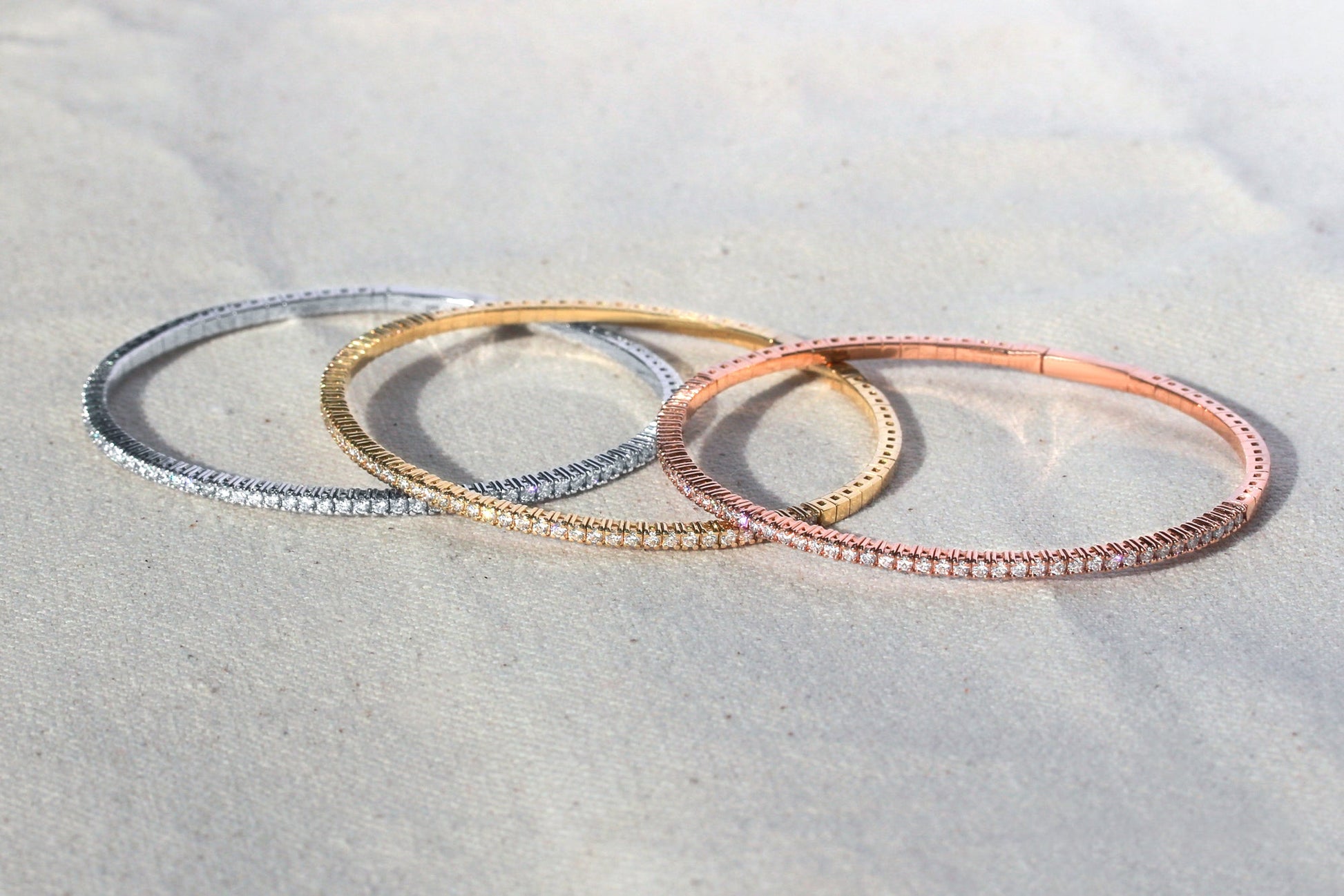 0.90 Carat Diamond Bangles by Kobelli