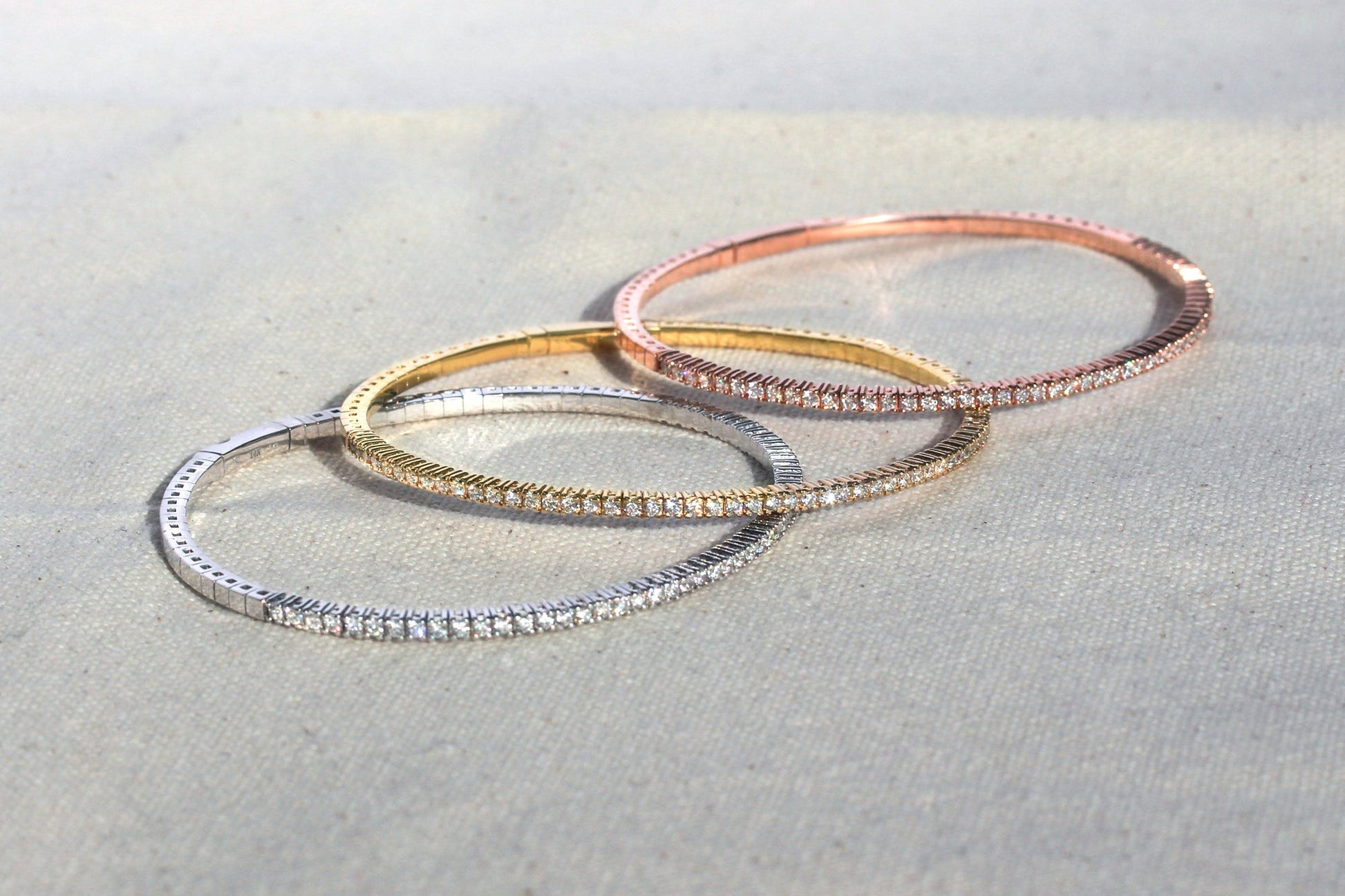 0.90 Carat Diamond Bangles by Kobelli