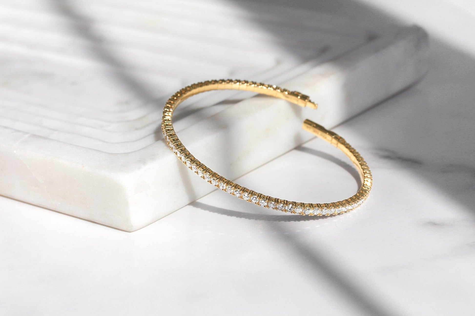 3.45 Carat Diamond Bangles by Kobelli