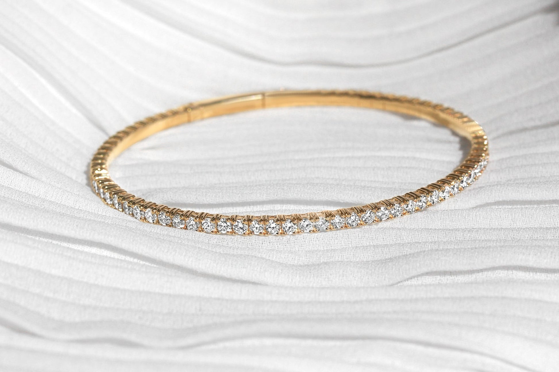 3.45 Carat Diamond Bangles by Kobelli