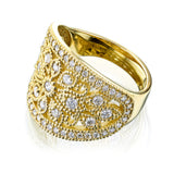 Kobelli Floral Diamond Wide Ring