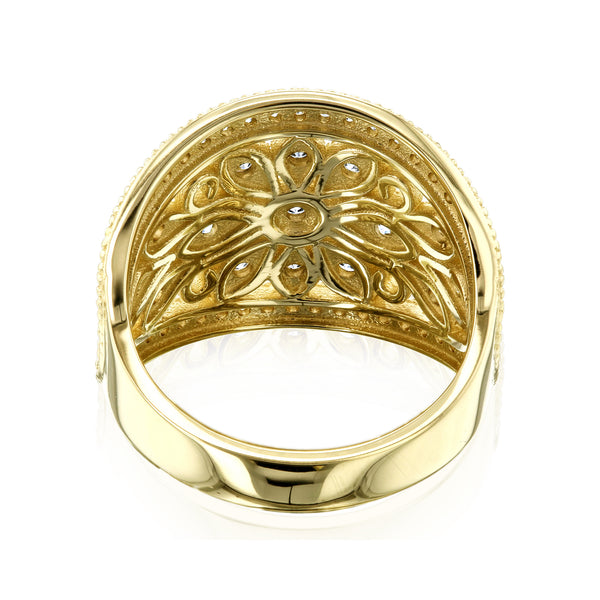 Kobelli Floral Diamond Wide Ring