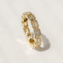 Kobelli Lab Grown Emerald Diamond Bezel Eternity Band - Lifestyle Image