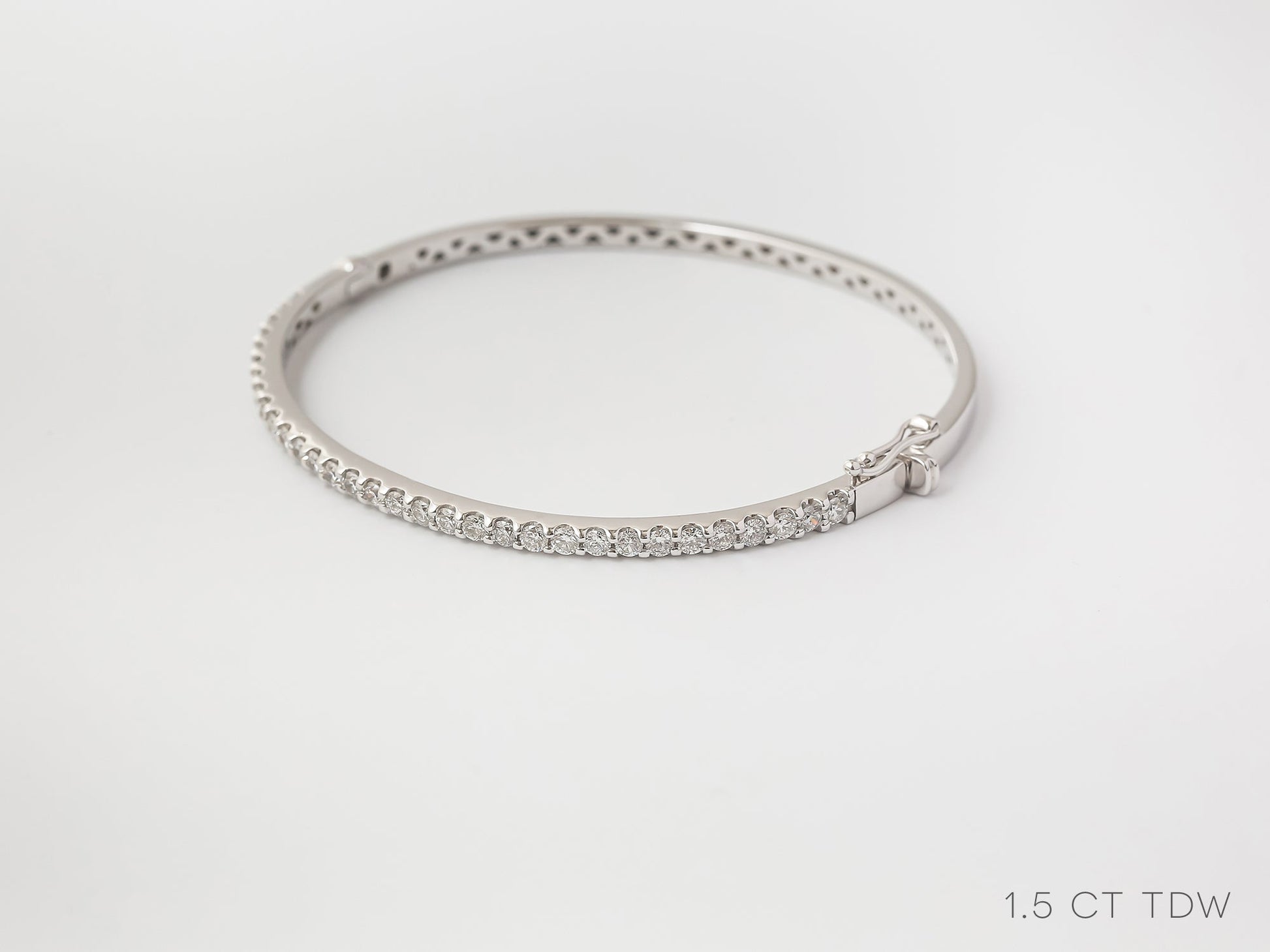 Kobelli White Gold Diamond Bangle