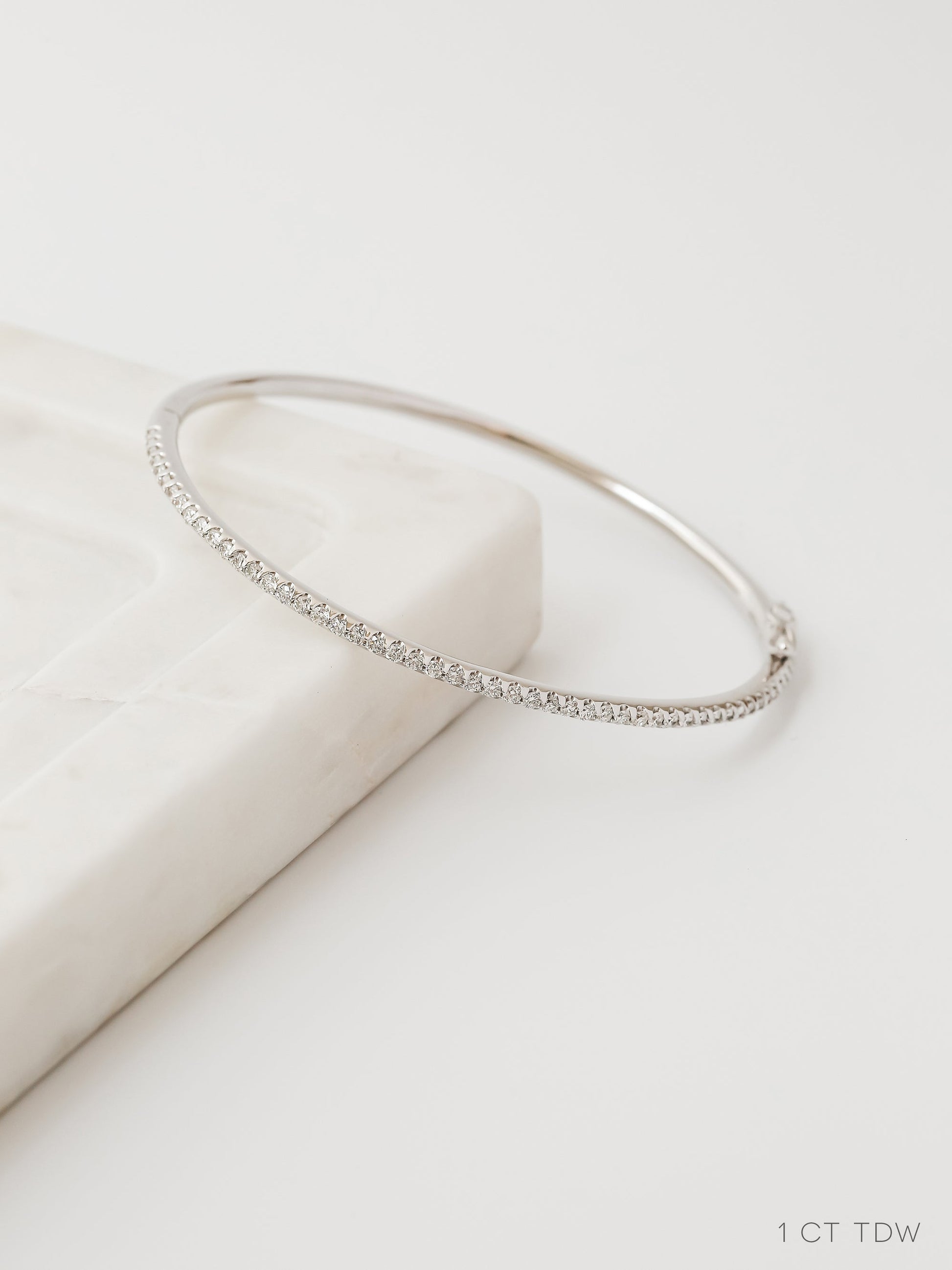 Kobelli White Gold Diamond Bangle