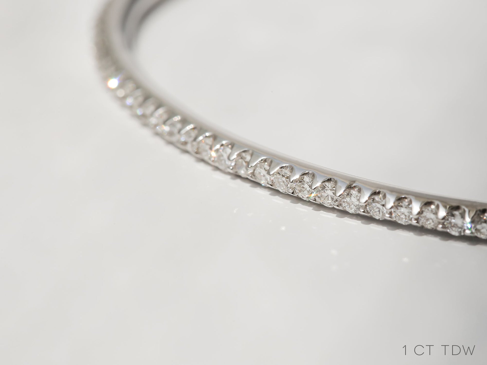 Kobelli White Gold Diamond Bangle