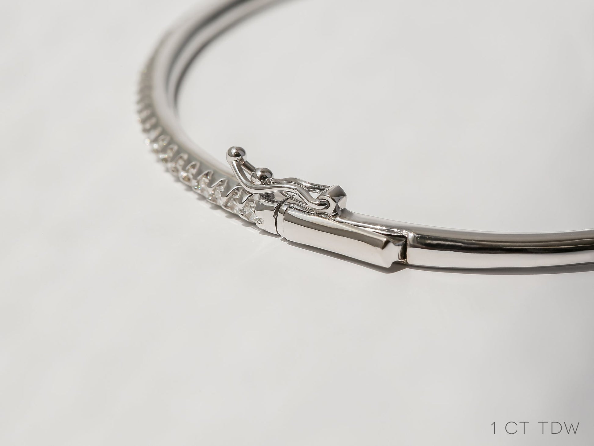Kobelli White Gold Diamond Bangle