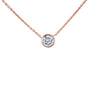 Kobelli Lab Grown Diamond Solitaire Bezel Gold Necklace LG6698R-50-R