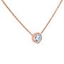 Kobelli Lab Grown Diamond Solitaire Bezel Gold Necklace