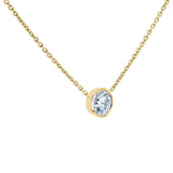 Kobelli laboratoriedyrket diamant-solitaire-guld halskæde